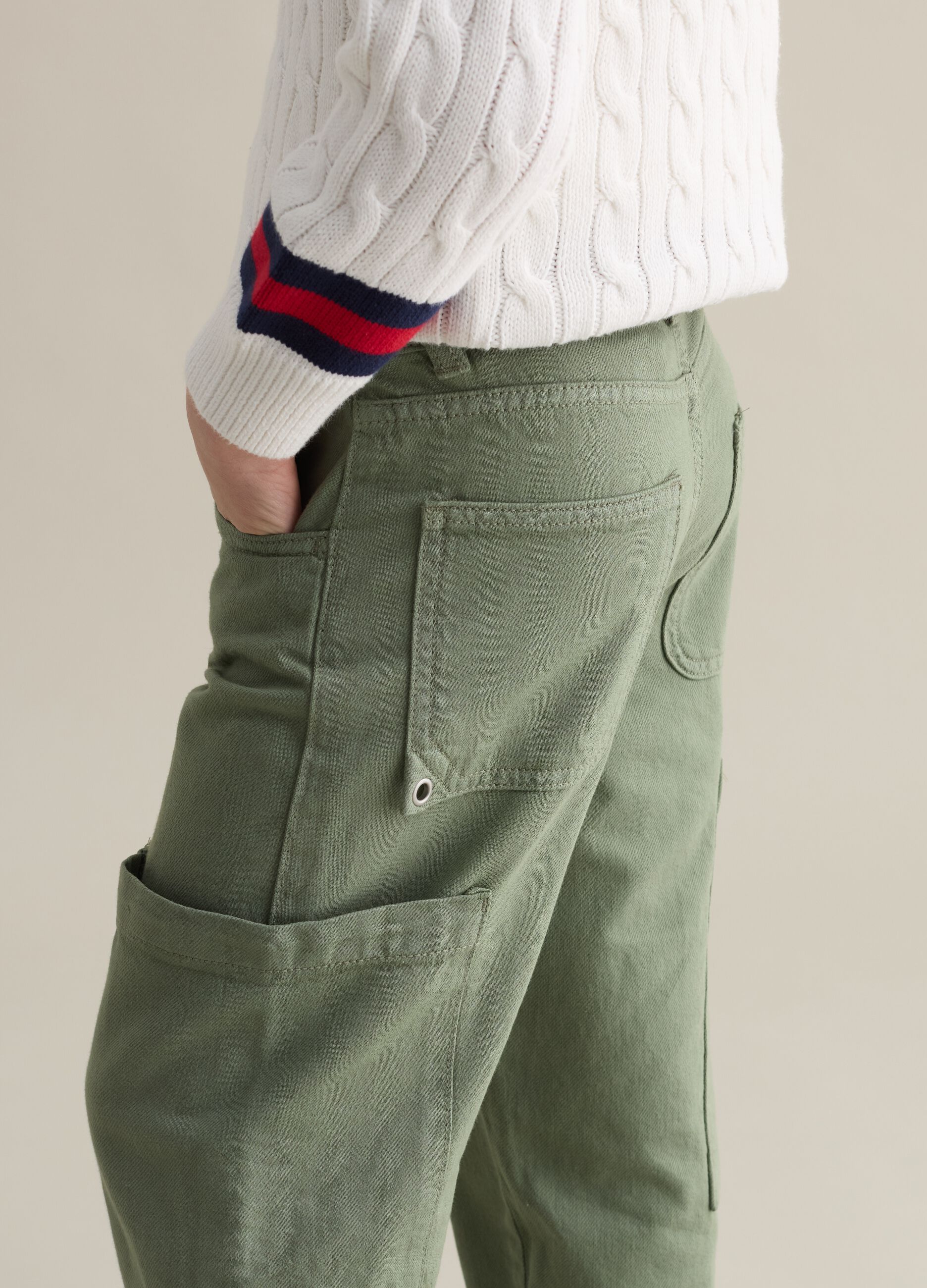 Cargo jeans in cotton