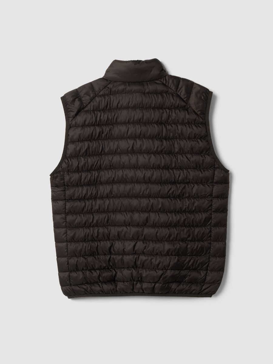 Brown Ultralight Padded Gilet with Zip_2
