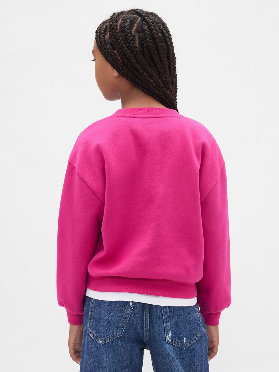 Girls' Pink Crew Neck Sweatshirt_1
