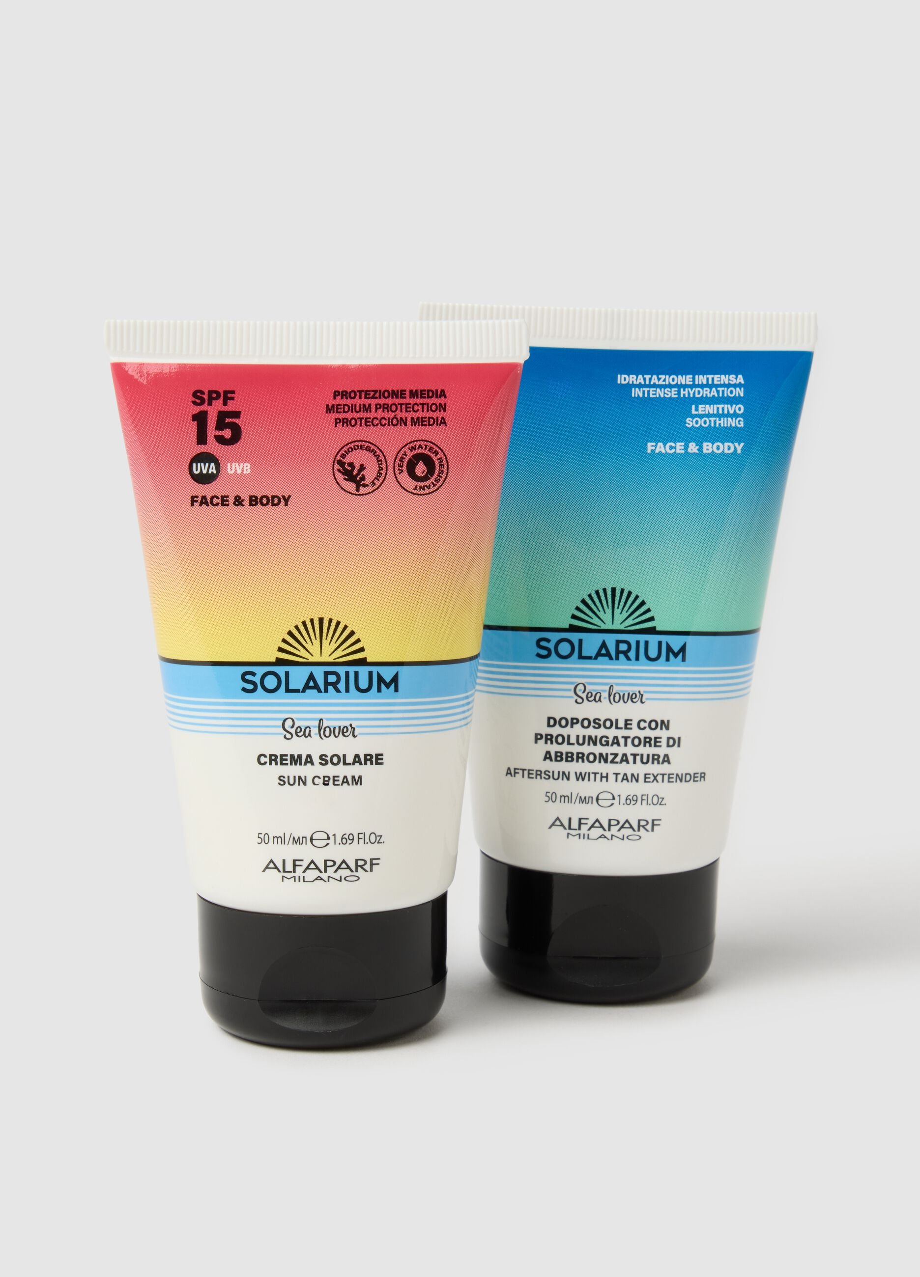 Crema Solare SPF 15 + Doposole con Prolungatore di Abbronzatura