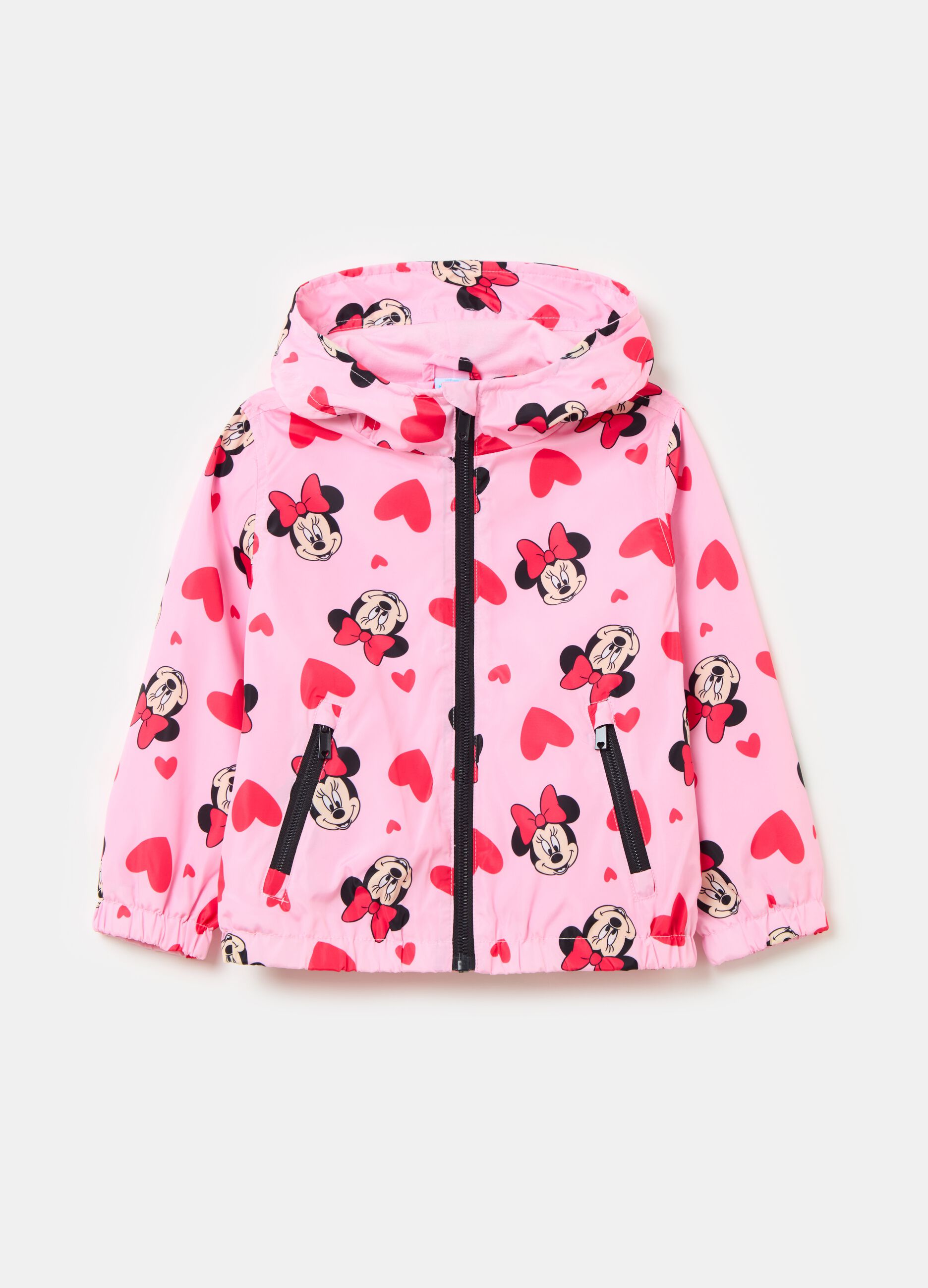 Giacca impermeabile con stampa Minnie