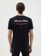 Regular fit black pure cotton t-shirt with print_3