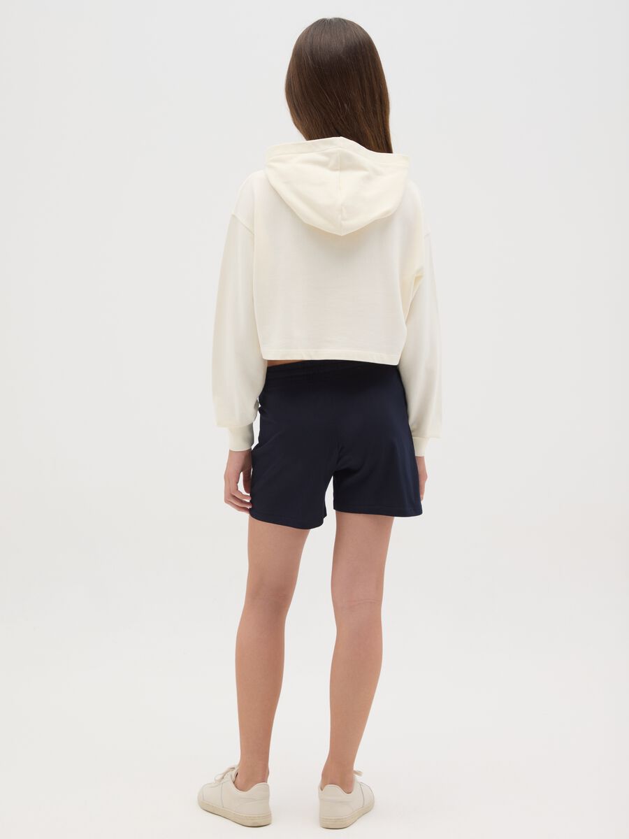 Cotton shorts with drawstring_1