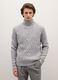 Grey regular fit turtleneck with jacquard pattern_1