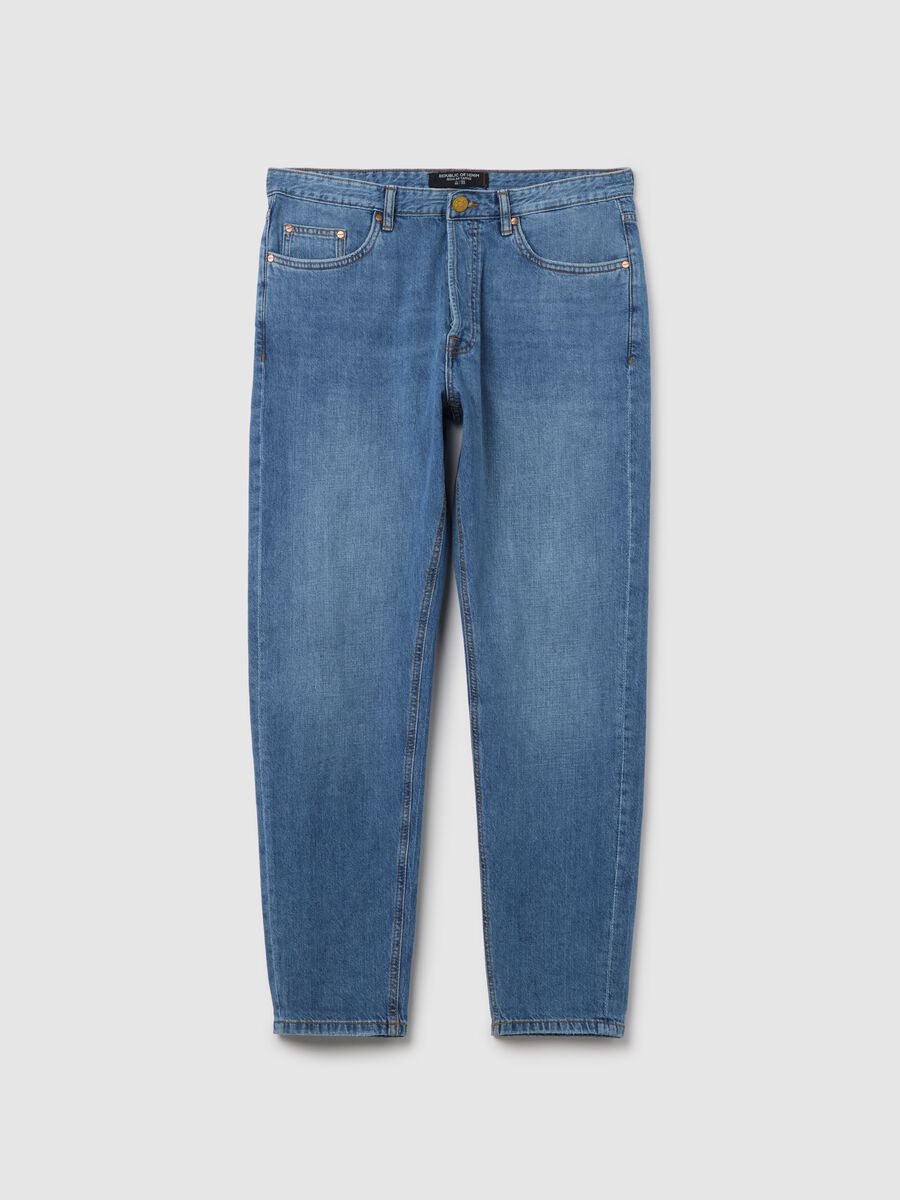Jeans da uomo in denim blu regular fit_4