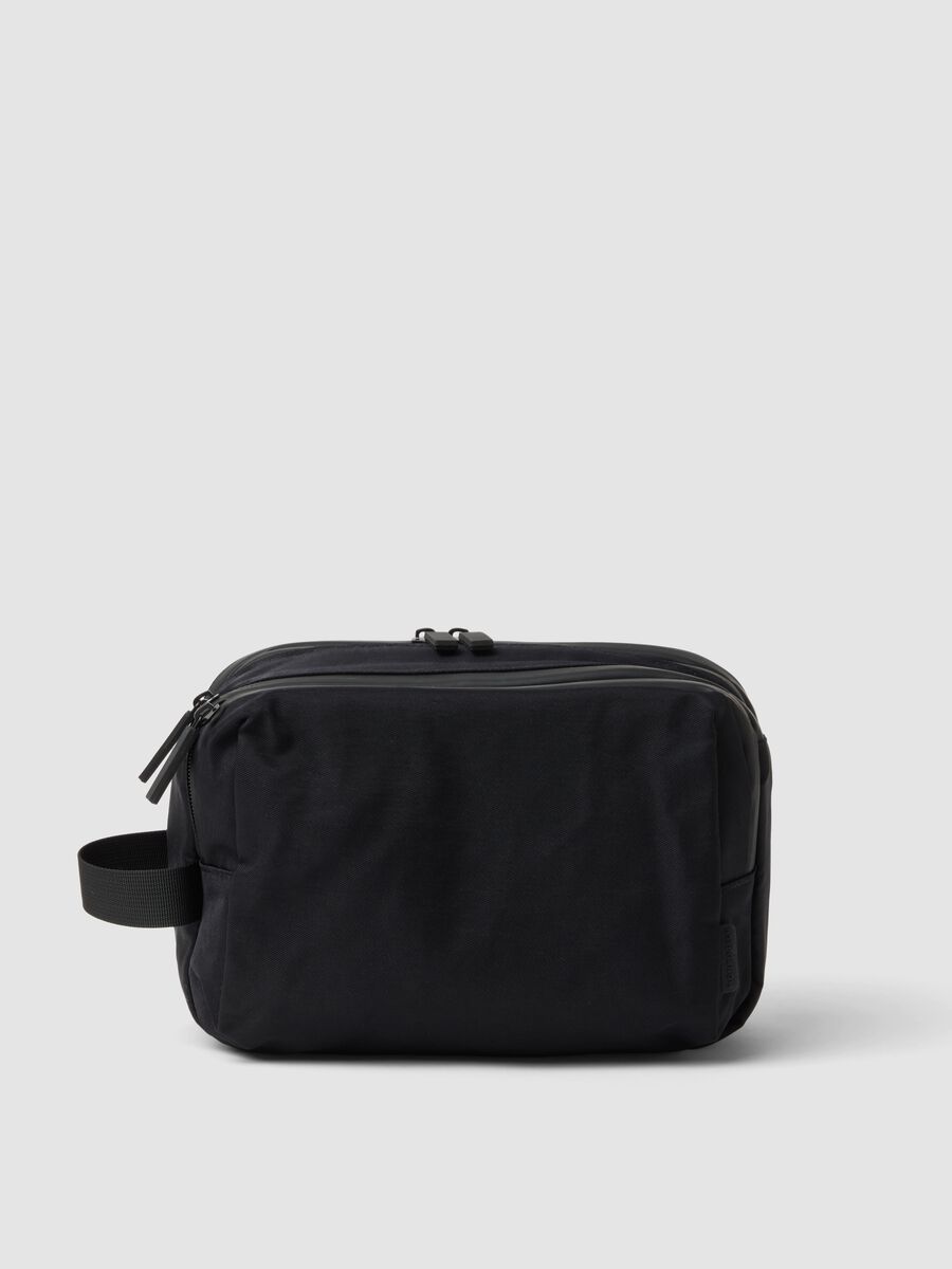 Beauty case nero con doppia zip_0