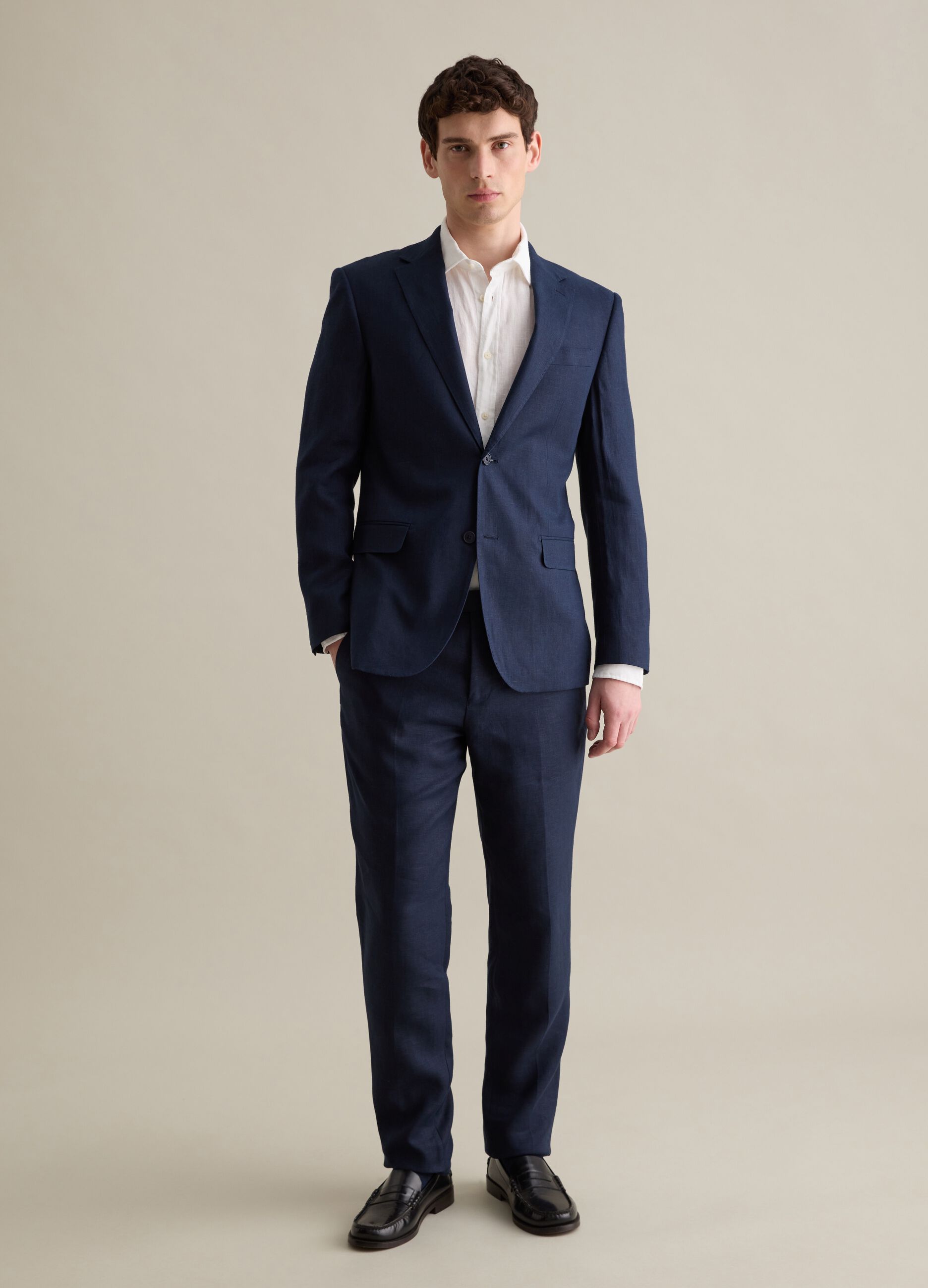 Blazer monopetto regular fit in lino Contemporary