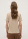 Beige pure cotton regular fit T-shirt_2