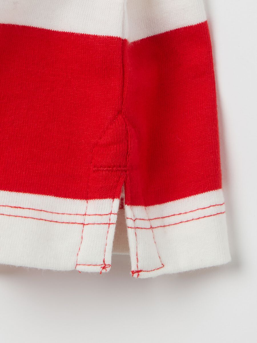 Striped polo shirt with "Sailing Club” patch_2