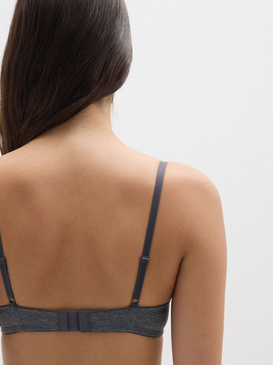 Grey Stretch Padded Bra_2