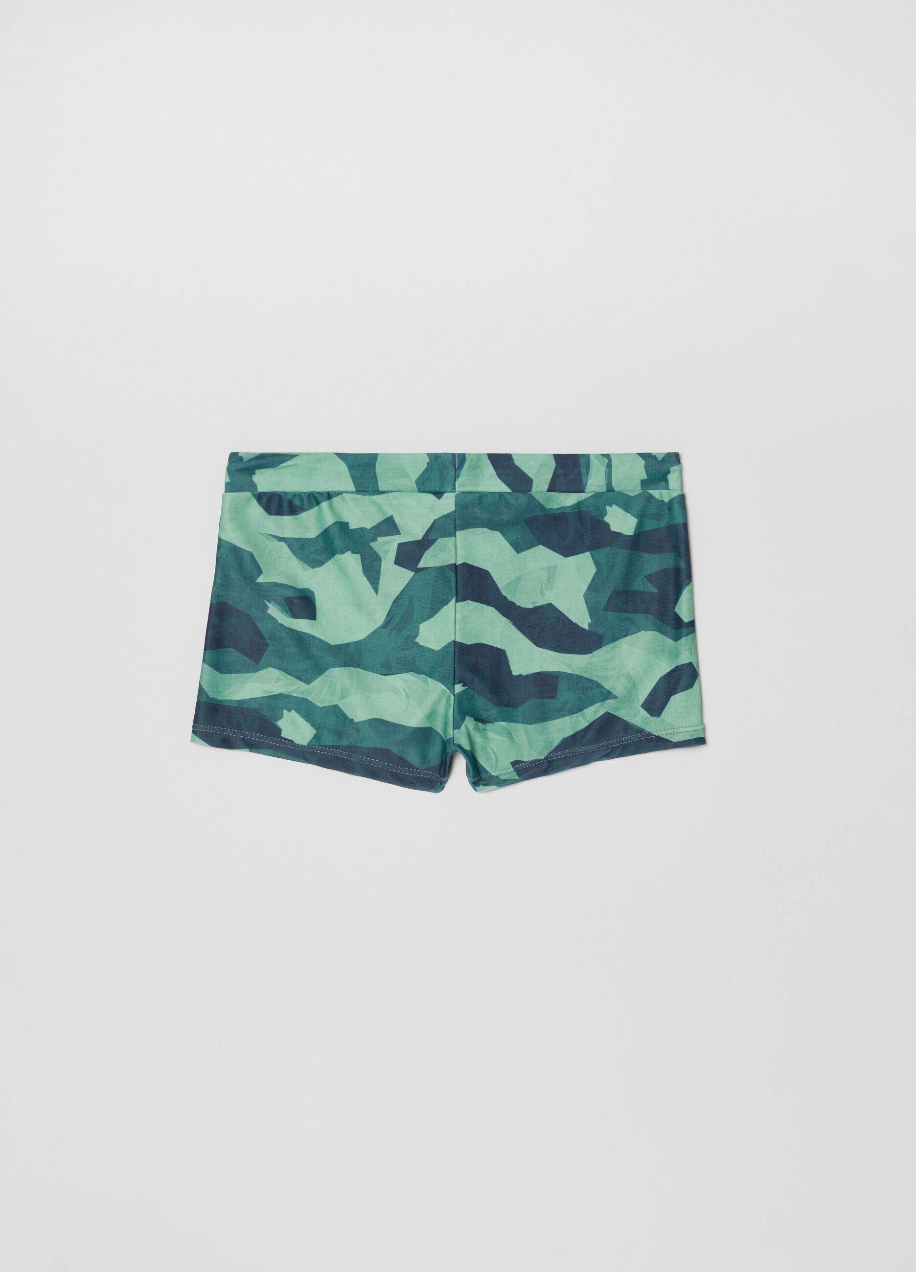 Maui and Sons swimming trunks with camo print
