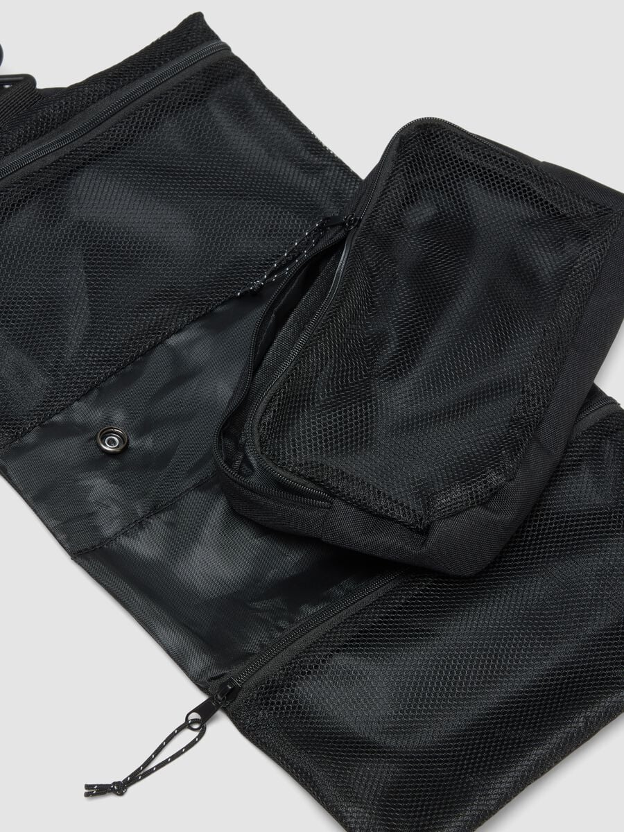 Borsa nera pieghevole multi scomparto con inserti_2