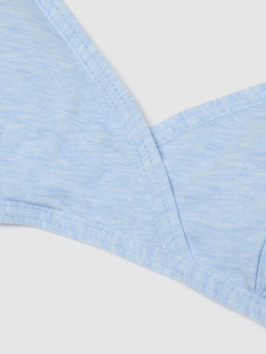 Girls' Sky Blue Stretch Cotton Bra_2