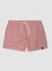 Red swim shorts with geometric print_0
