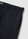 Black cotton blend regular fit trousers_5