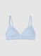 Blue triangle bra with lace and thin straps_4