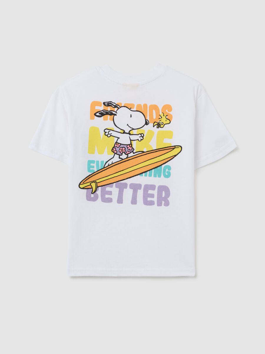 Children's white pure cotton T-shirt regular fit with print_1
