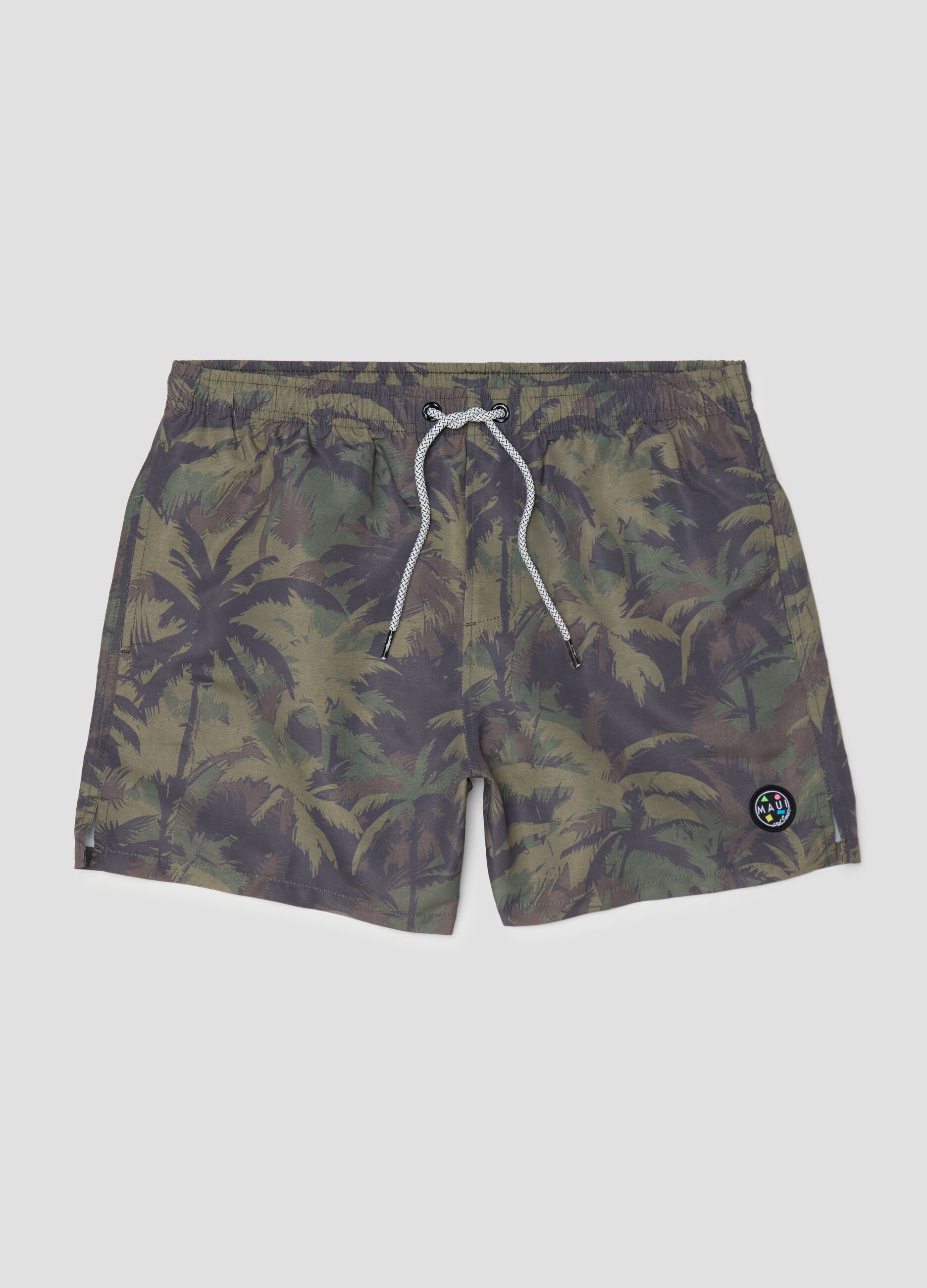 Boxer mare da uomo in misto multicolor regular fit con motivo camouflage