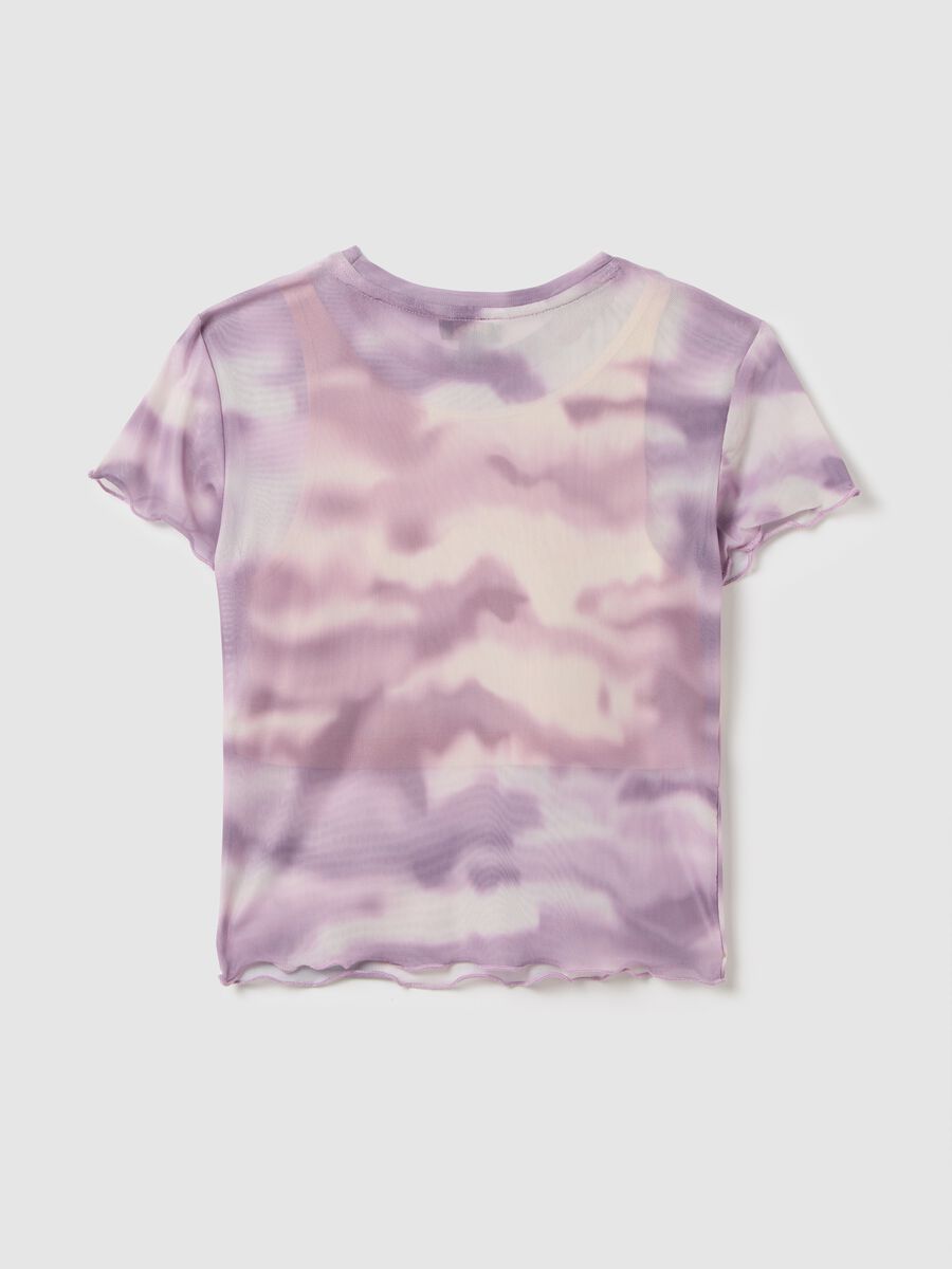 T-shirt da ragazza in tessuto elasticizzato multicolor fitted_1