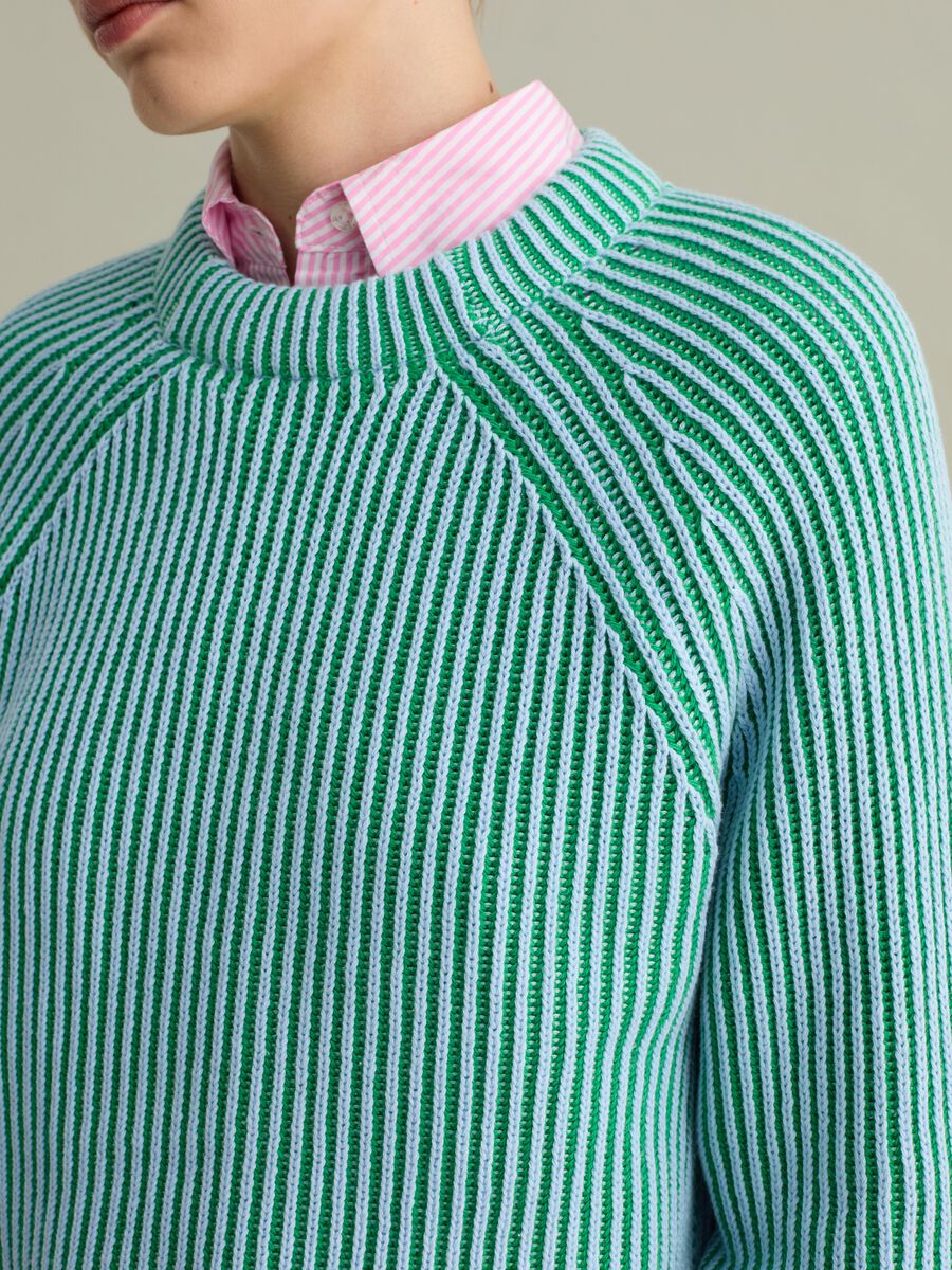 Cotton pullover with striped weave_2