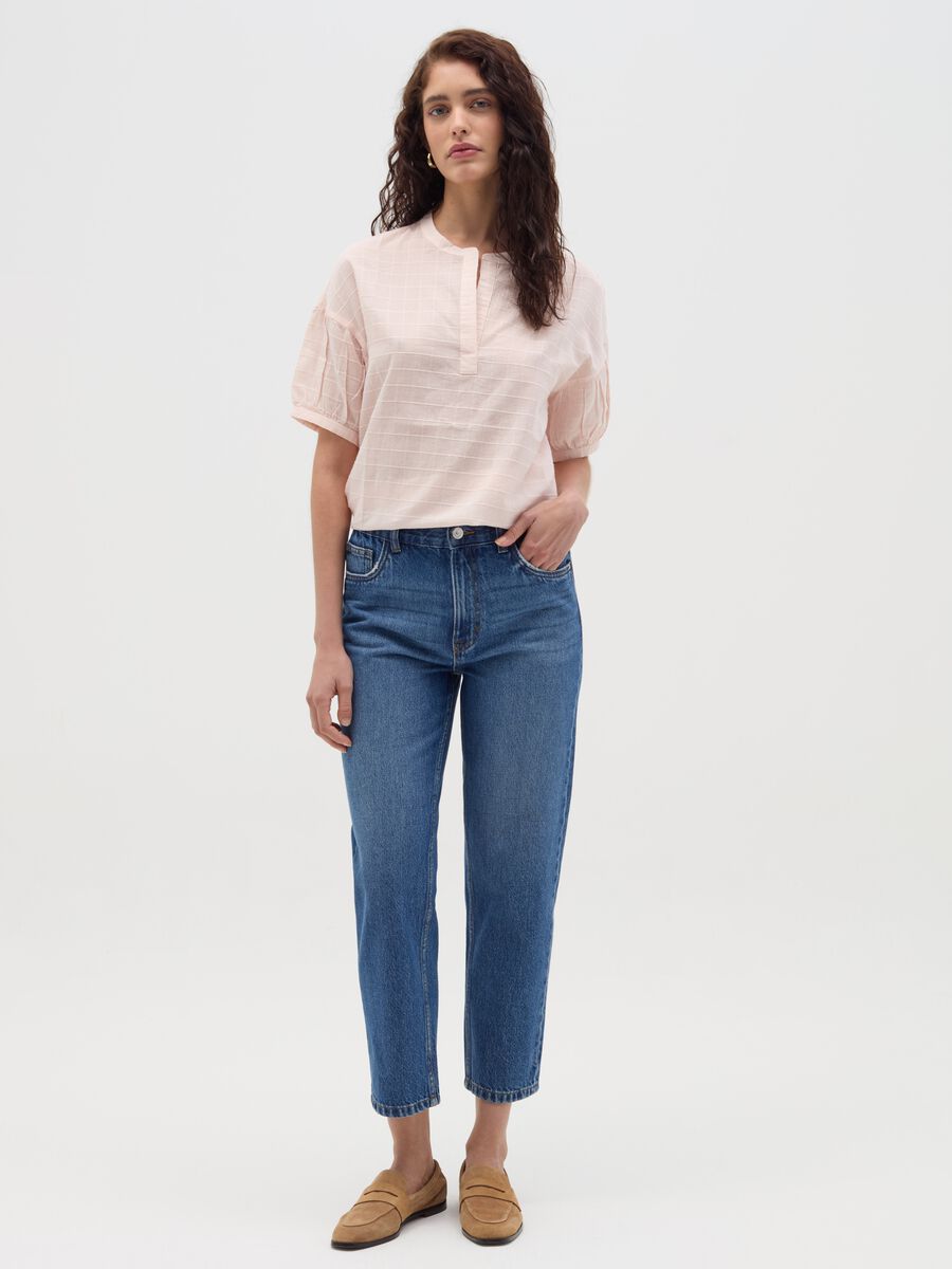 Blouse with raised stitching_1