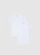 White Cotton Short Sleeve T-Shirt Twin Pack_0