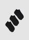 3-pack of black organic cotton jersey ankle socks_0