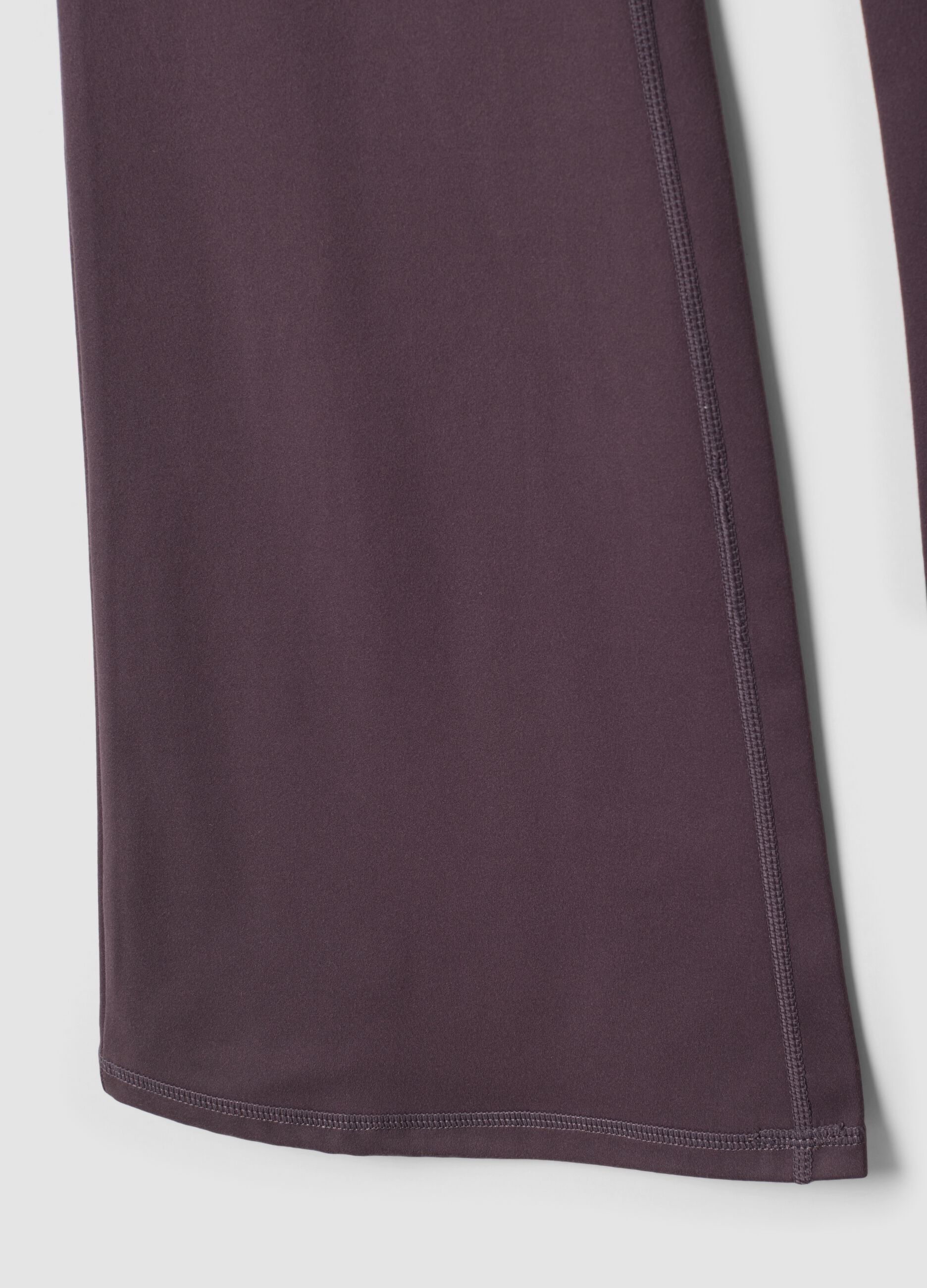 Purple Flared Leggings in Stretch Fabric