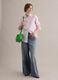 White and pink striped pure linen shirt, regular fit_1