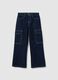 Girls' pure cotton blue regular fit jeans_3