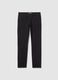 Black Slim Fit Stretch Cotton Trousers_4