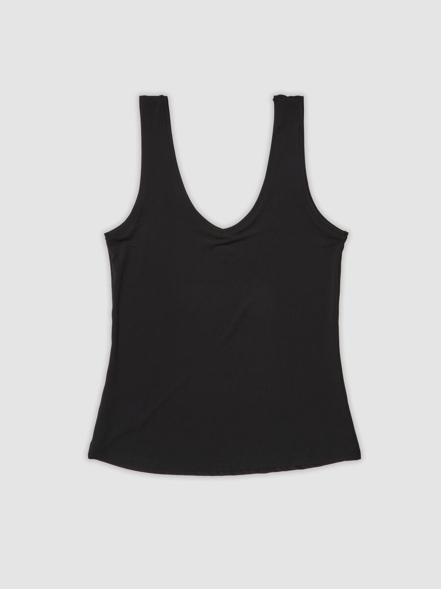 Black stretch vest top, regular fit_6