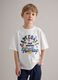 Children's oversized white stretch cotton t-shirt_1