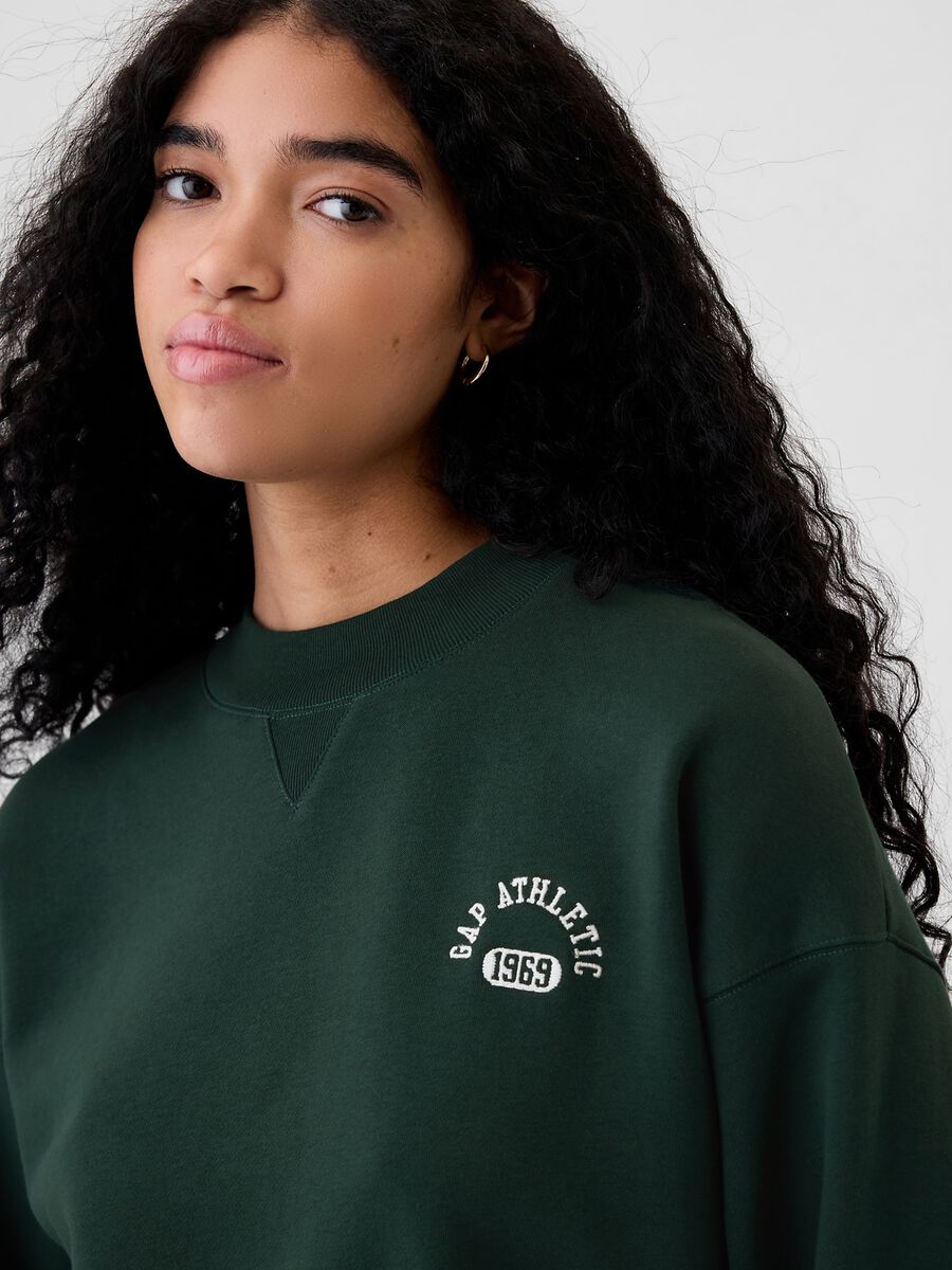 Felpa oversize mock neck con logo Athletic_3