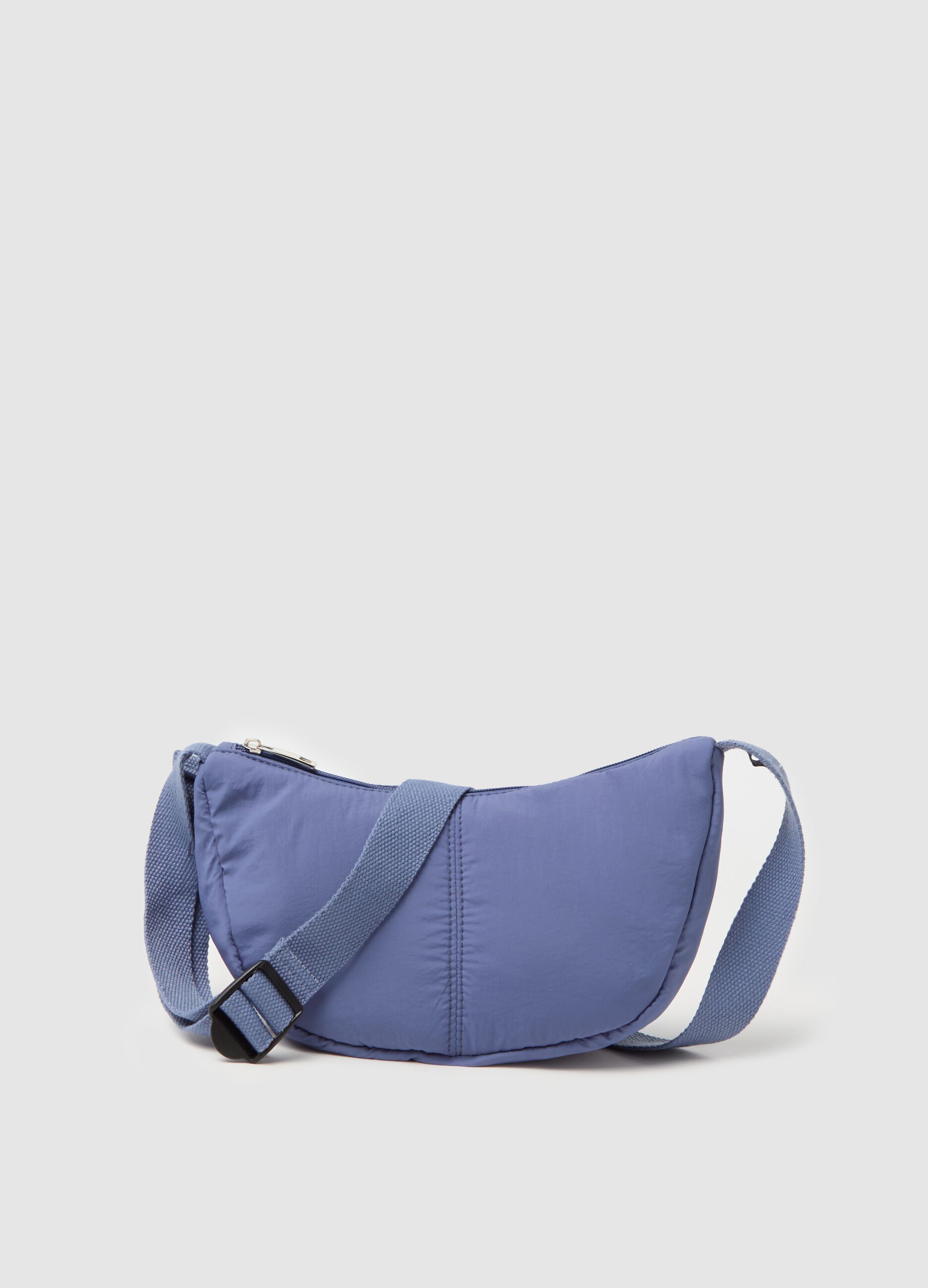 Essential small half-moon bag with shoulder strap