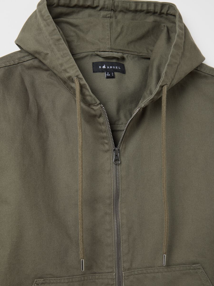 Short green full-zip jacket with hood_5