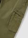 Green regular fit cotton blend trousers_5