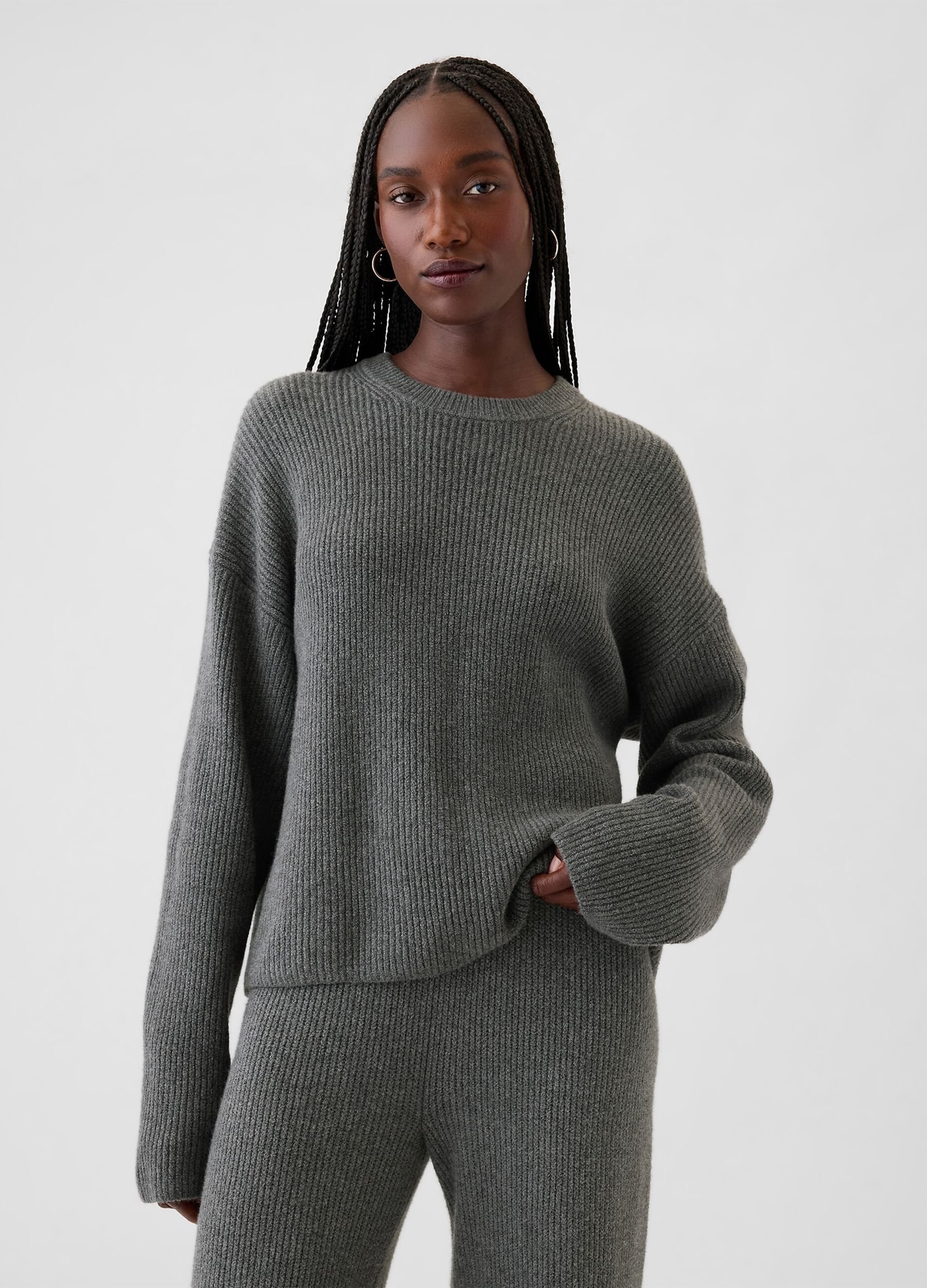 Ribbed oversized pullover