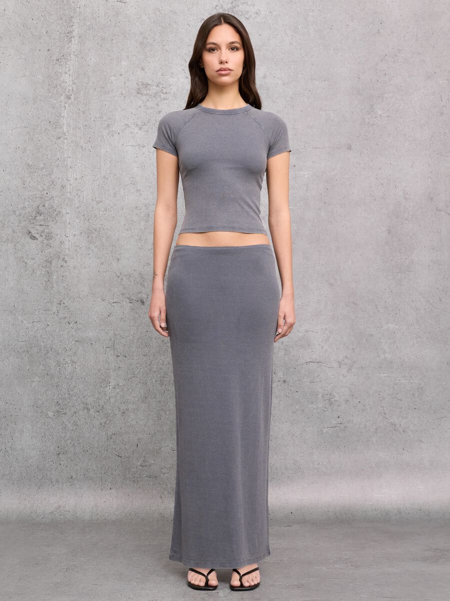 Ribbed Perfect T-shirt Vintage Grey_3