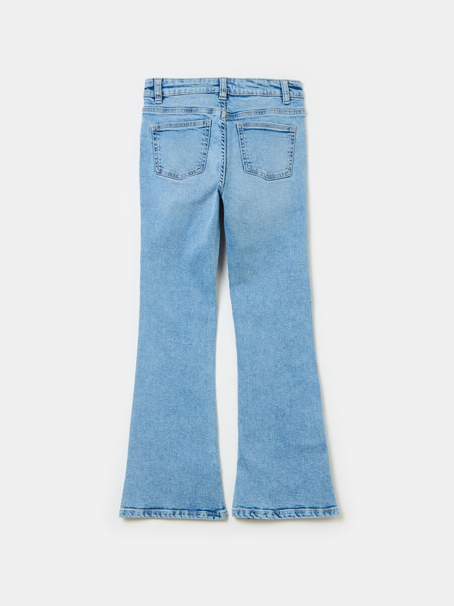 Jeans flare fit acid wash_1