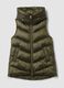Military green padded gilet, regular fit, with hood_0