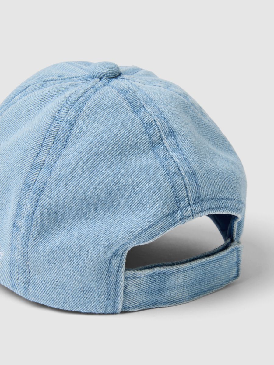 Cappello da baseball in puro cotone azzurro da bimbo con Topolino_2