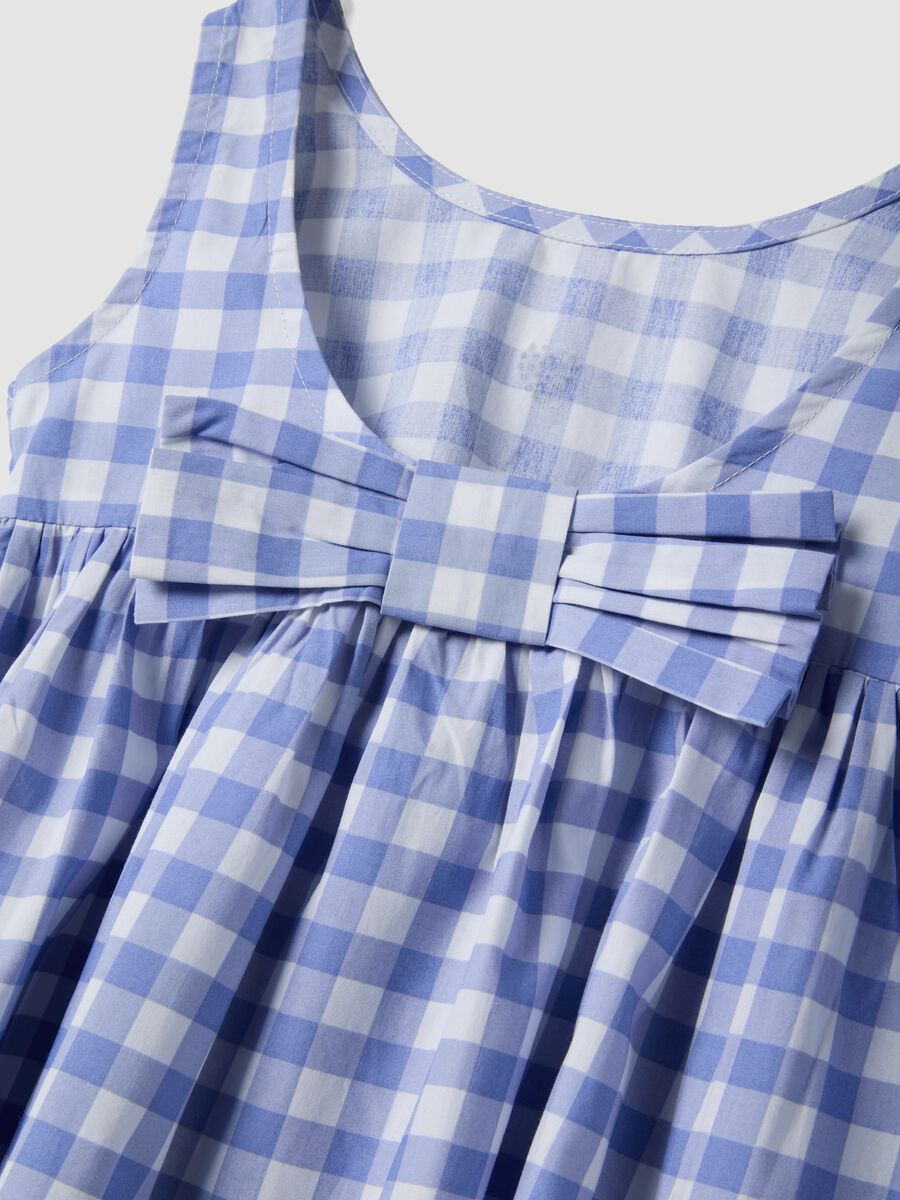 Vestito in puro cotone a quadri multicolor da bimba regular fit_2