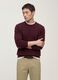 Maglia rossa in misto cotone e cashmere girocollo_0