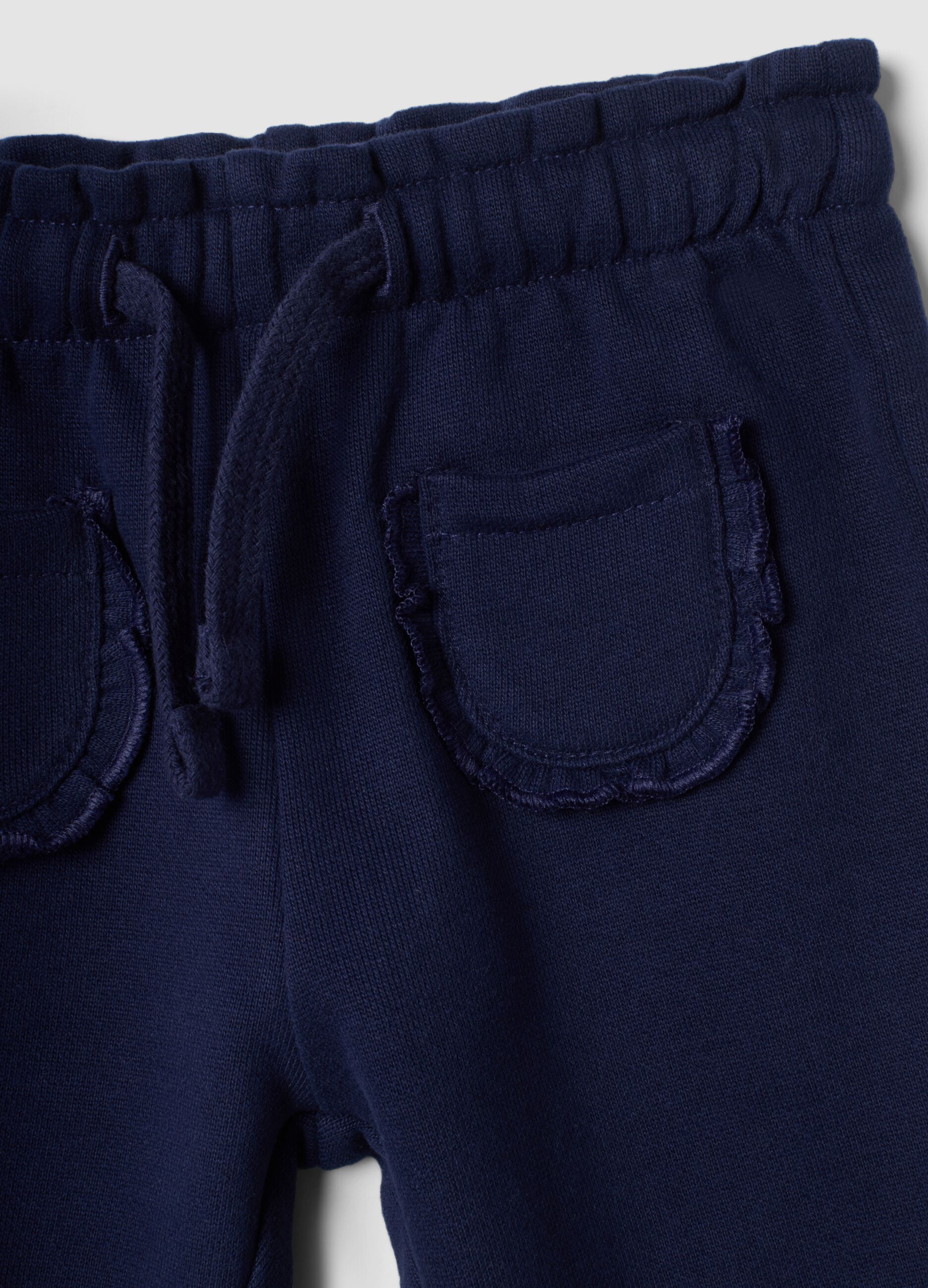 Midnight blue trousers in pure organic cotton