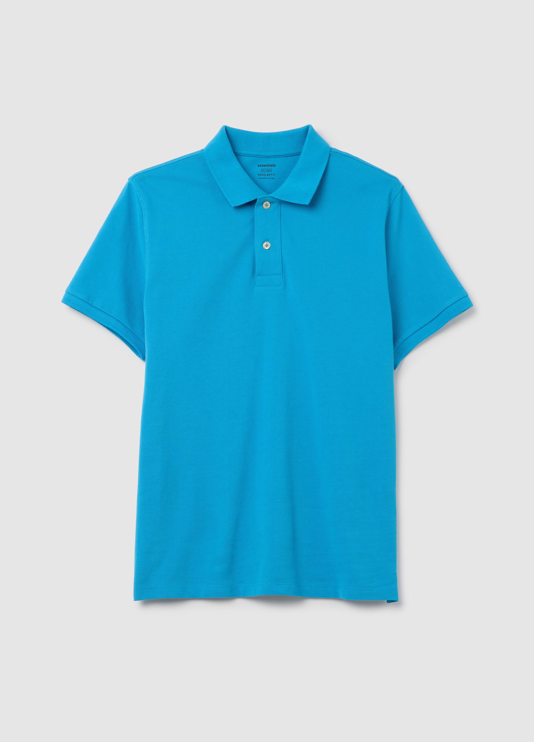 Sky Blue Piquet Cotton Polo