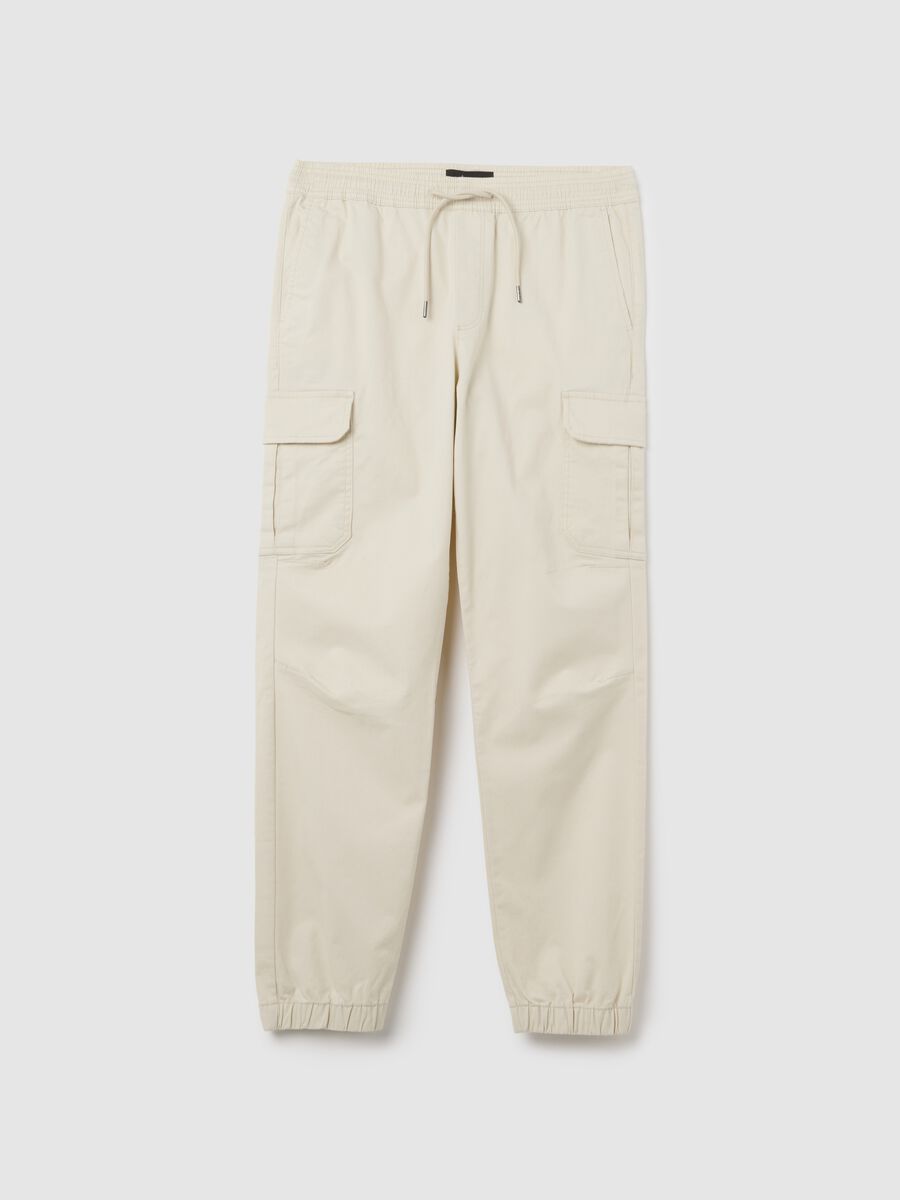 Beige B.Angel Cargo Trousers_0