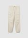 Men&rsquo;s cargo trousers in beige stretch cotton with regular fit_4