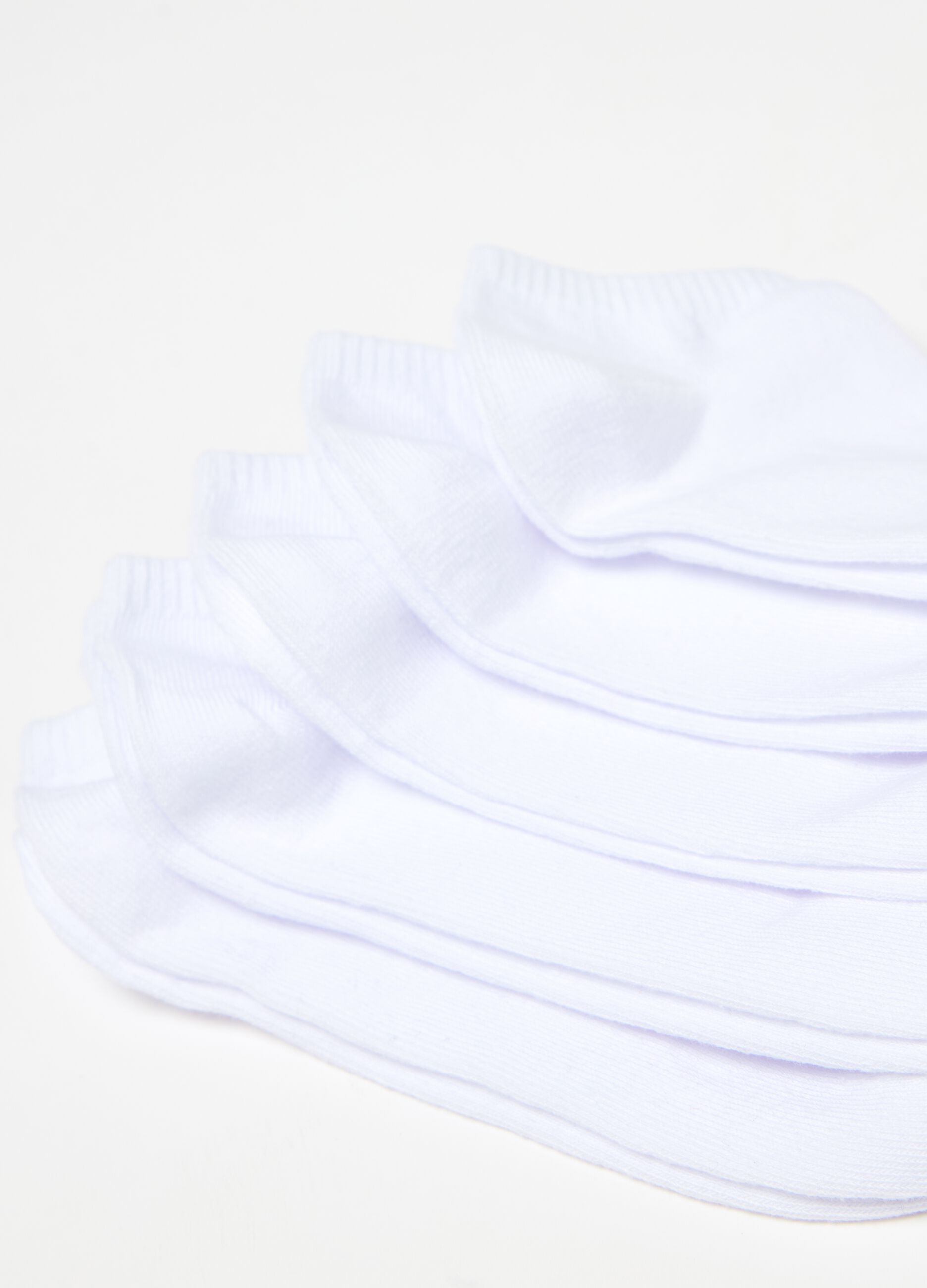 Five-pair pack stretch organic cotton shoe liners