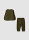 Completo jogging verde in puro cotone con stampa Mickey_1